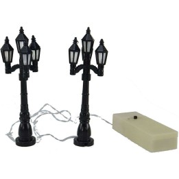Set 2 lampioni a batterie 12 cm