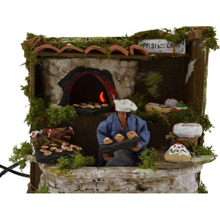 Moving pastry chef 10 cm with fire