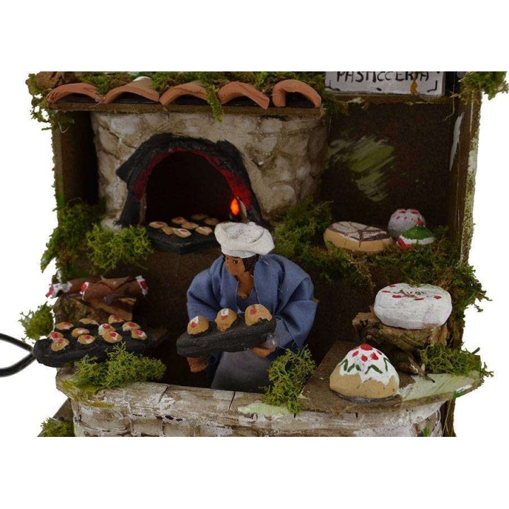 Moving pastry chef 10 cm with fire