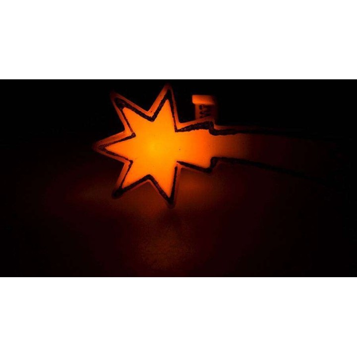 Estrella cometa de 6 cm con luz de 3,5 Voltios