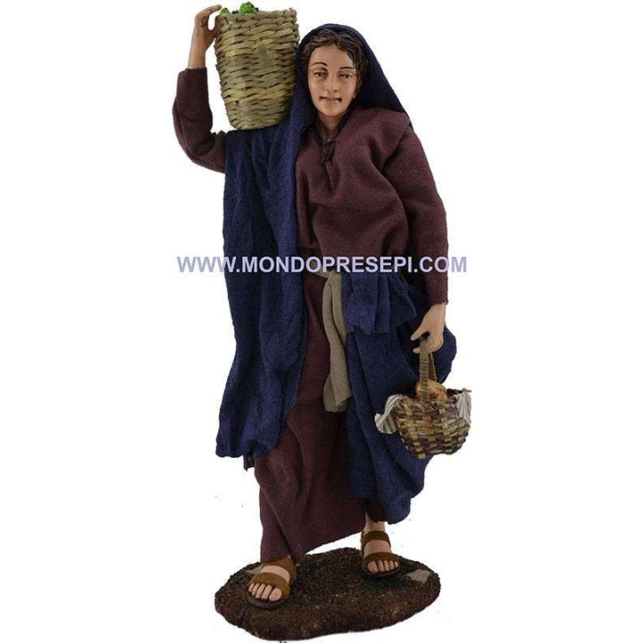 Woman with baskets 30 cm