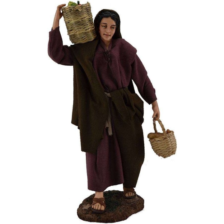 Donna con cesti 30 cm