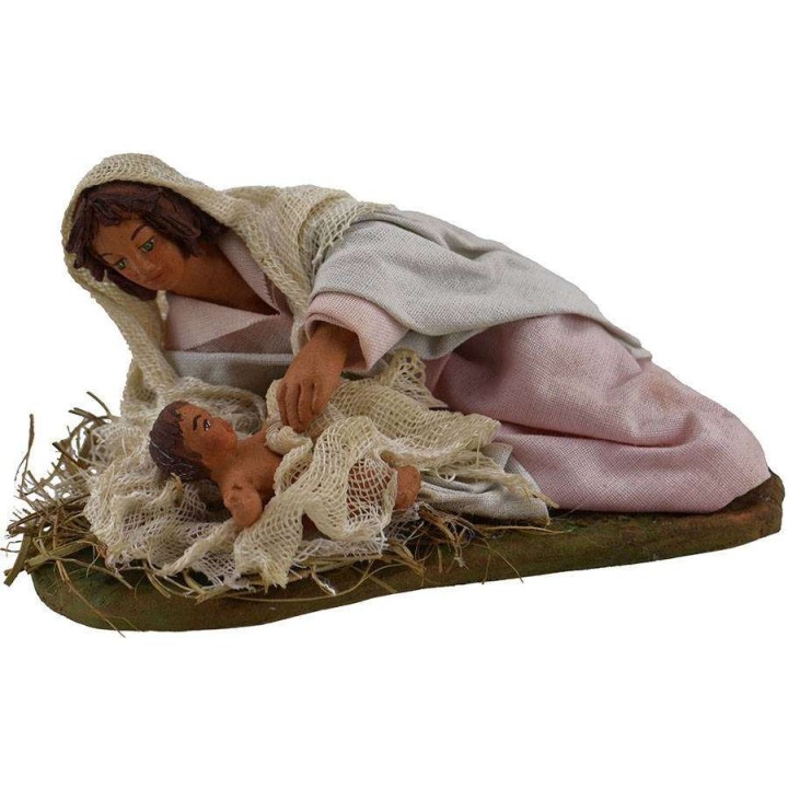 12 cm Lux terracotta Nativity