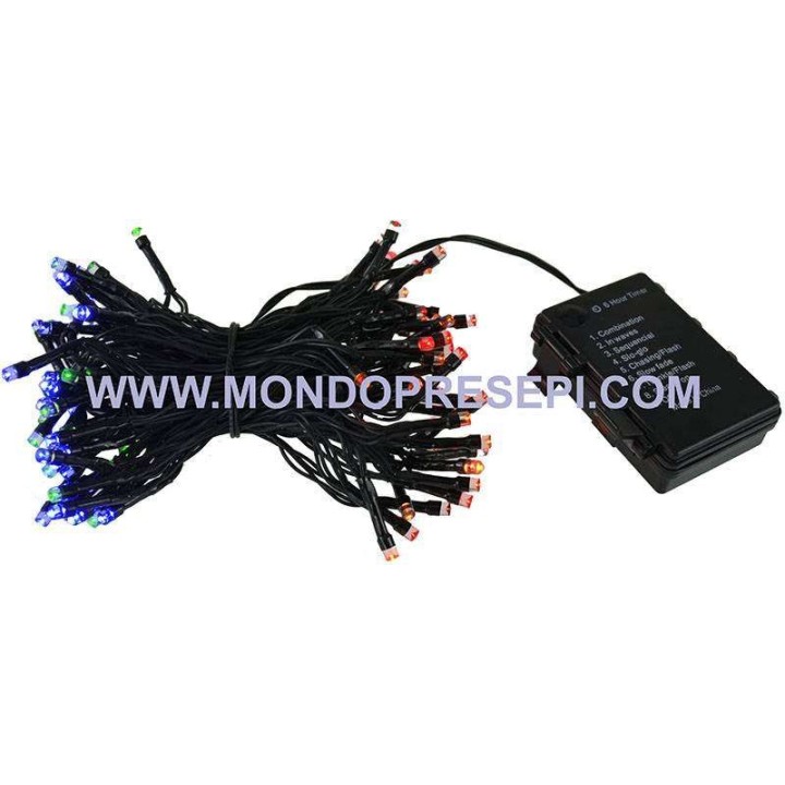 144 Led colorati multicolore con timer e 8 giochi di luce