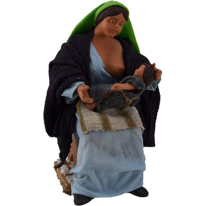 Woman nursing her baby 16 cm