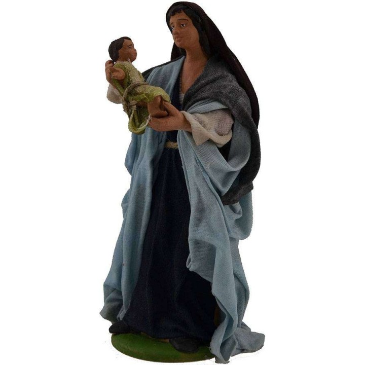 Donna con bambino 16 cm