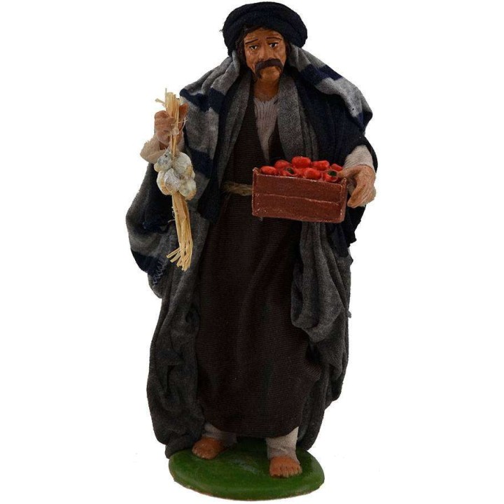 Vendedor con verduras 16 cm