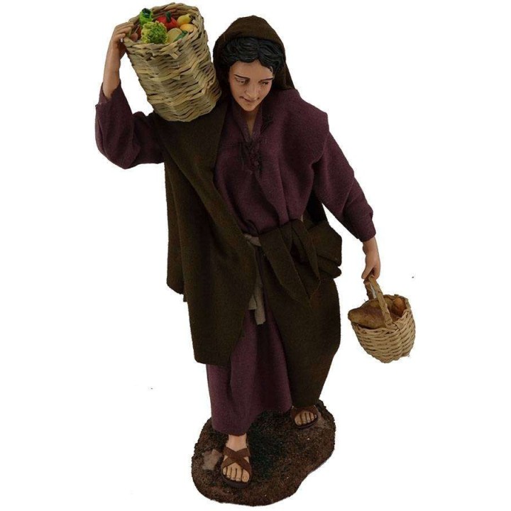 Woman with baskets 30 cm