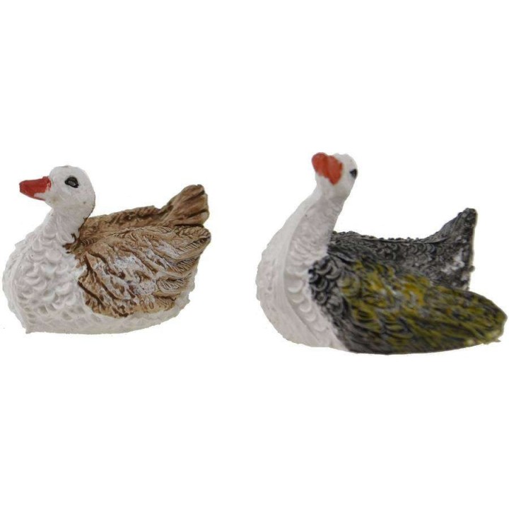 Set de 2 cisnes de 3,5 cm