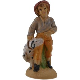 Pastor de 8 cm con perro en pvc lux