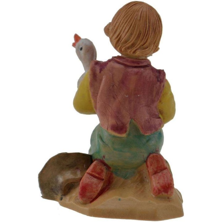6 cm Shepherd with goose in pvc lux