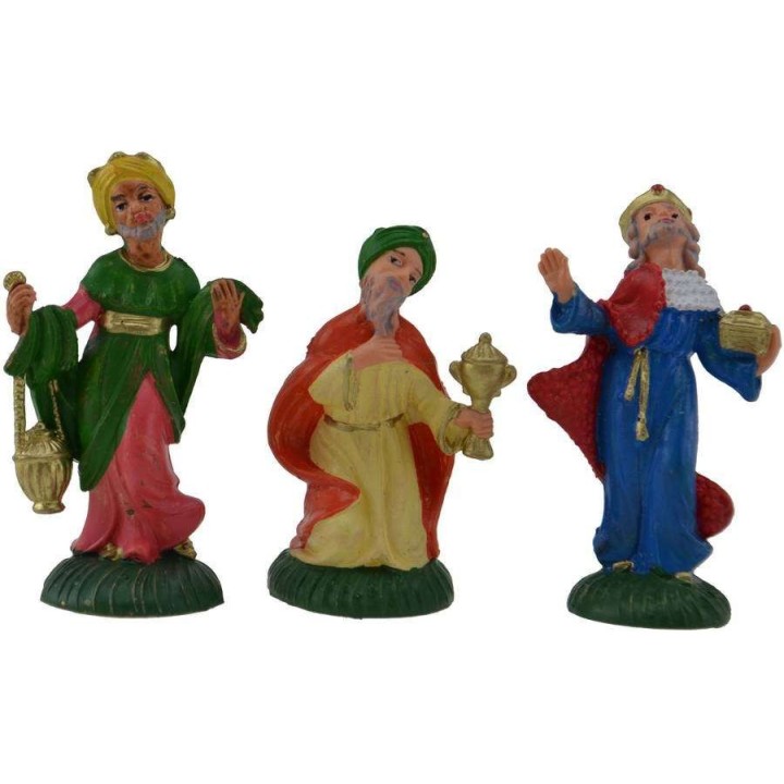 Conjunto de 6 cm de los Tres Reyes Magos en PVC