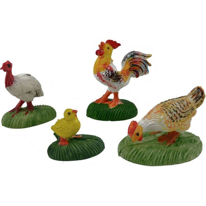 Set of 4 courtyard animals in pvc