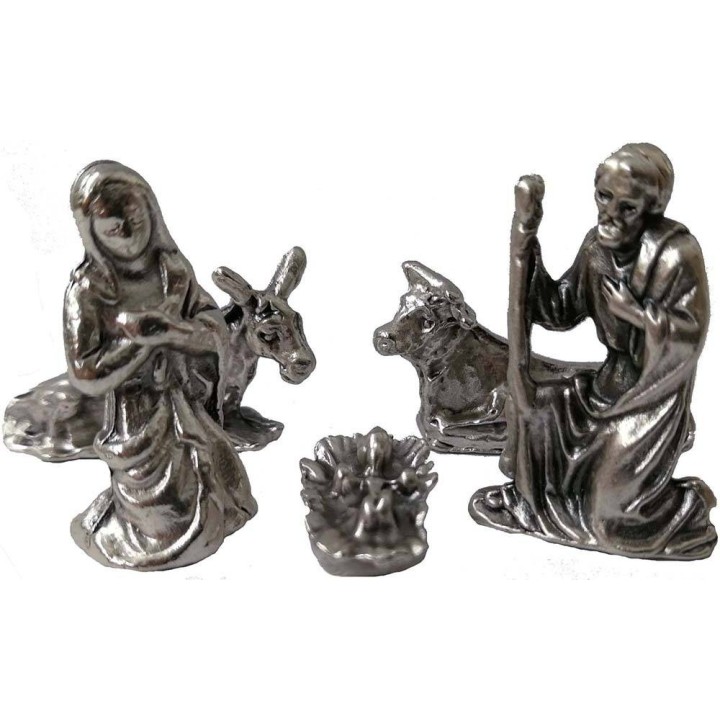 Metal Nativity 2.7 cm 5 subjects