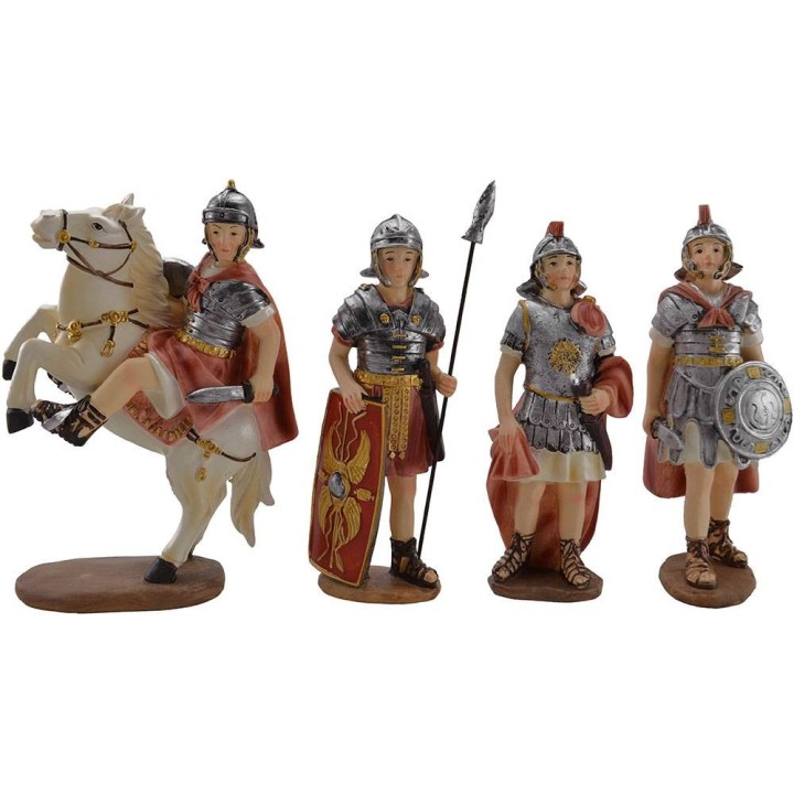 Set 4 soldati 15 cm in resina
