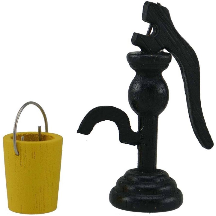 Fuente de columna con cubo para belén