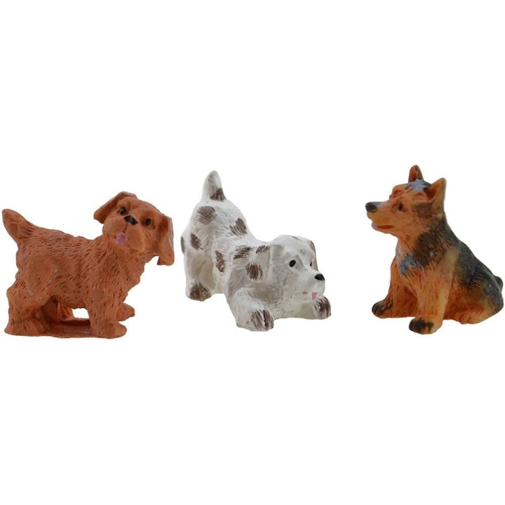 Set 3 cani in resina
