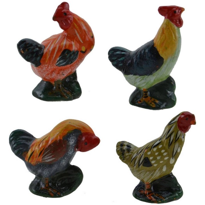 Set 4 galline 4,5 cm