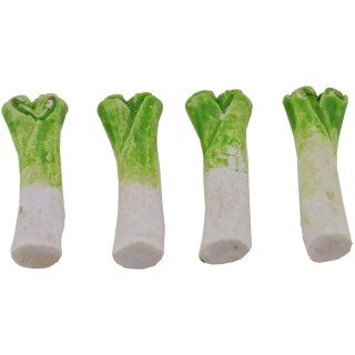 Set 4 piezas puerros 2 cm miniaturas belén