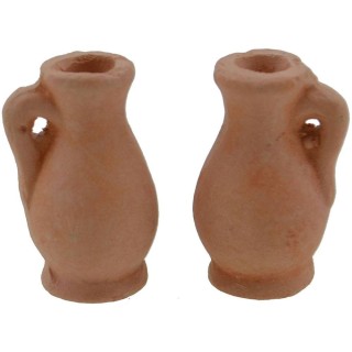 Set of 2 terracotta carafes 2 cm