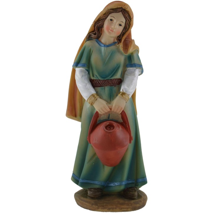 Woman with amphora 15 cm in resin