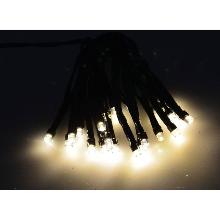 Catena 20 led luce bianco caldo a pile