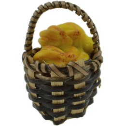 Wicker basket ø 2.5 cm with bananas
