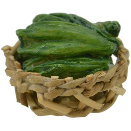 Wicker basket ø 2.5 cm with courgettes