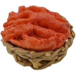 Wicker basket ø 2.5 cm with red prawns