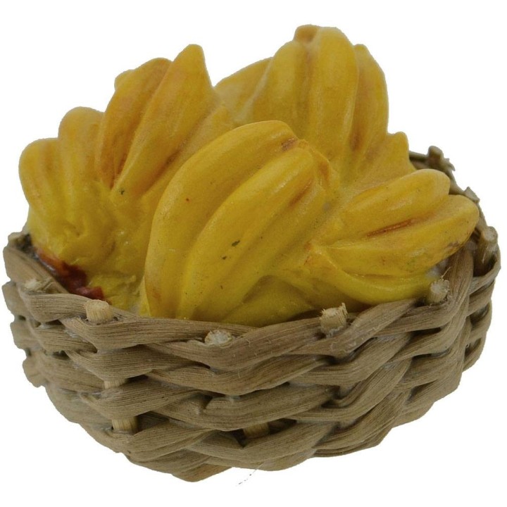 Cesta de mimbre ø 3 cm con plátanos