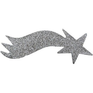 Estrella cometa pesebre plata 22,5 cm