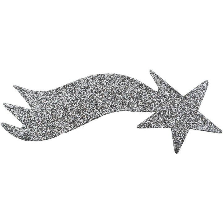 Estrella cometa pesebre plata 22,5 cm