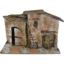 Casa rústica para belén de 20x14x13 cm h.