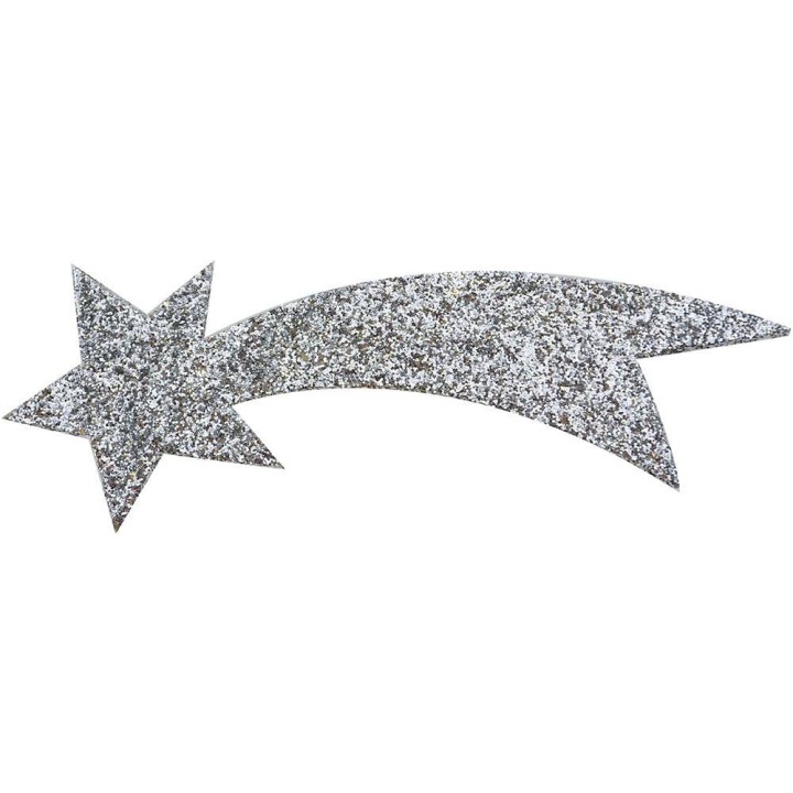 Estrella cometa plata 16 cm