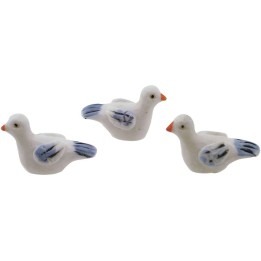 Set of 3 doves in resin 2,5 cm with nativity animals
