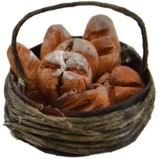 Cesta con pan ø 2,5 cm miniaturas para belén