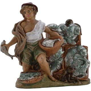 Fishmonger 10 cm nativity scene Euromarchi