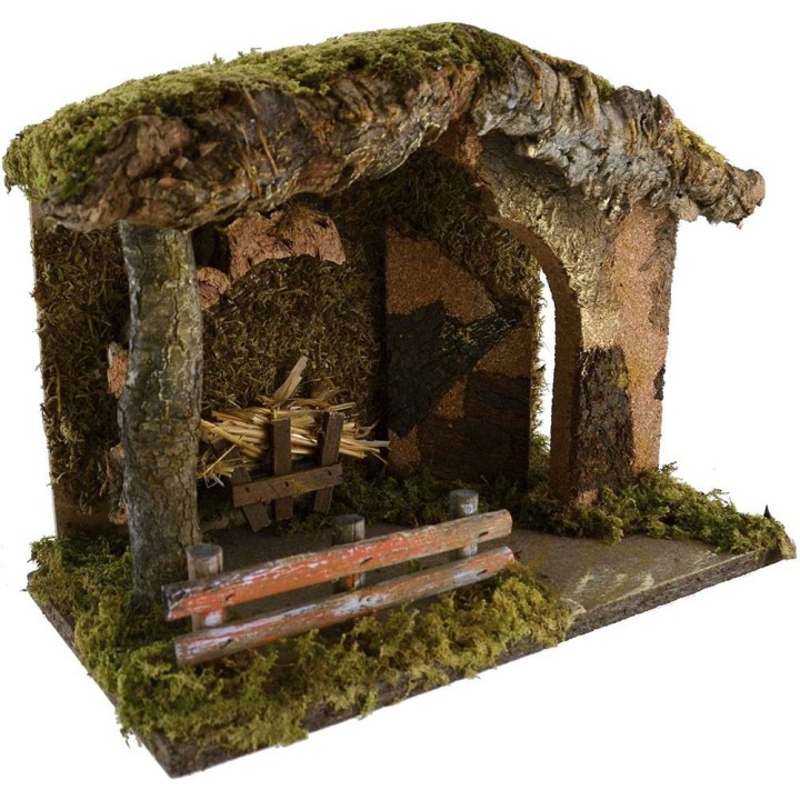 Cabaña para belén de 33x18x24 cm