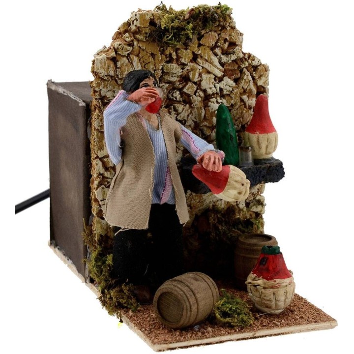 Hombre que bebe 8 cm en movimiento cm 15x8x12 h.