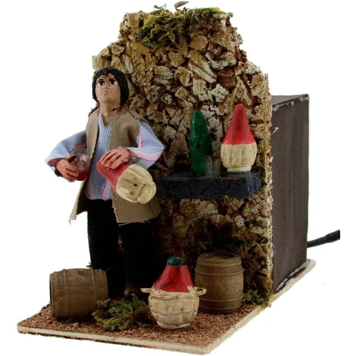 Man drinking 8 cm on the move cm 15x8x12 h.