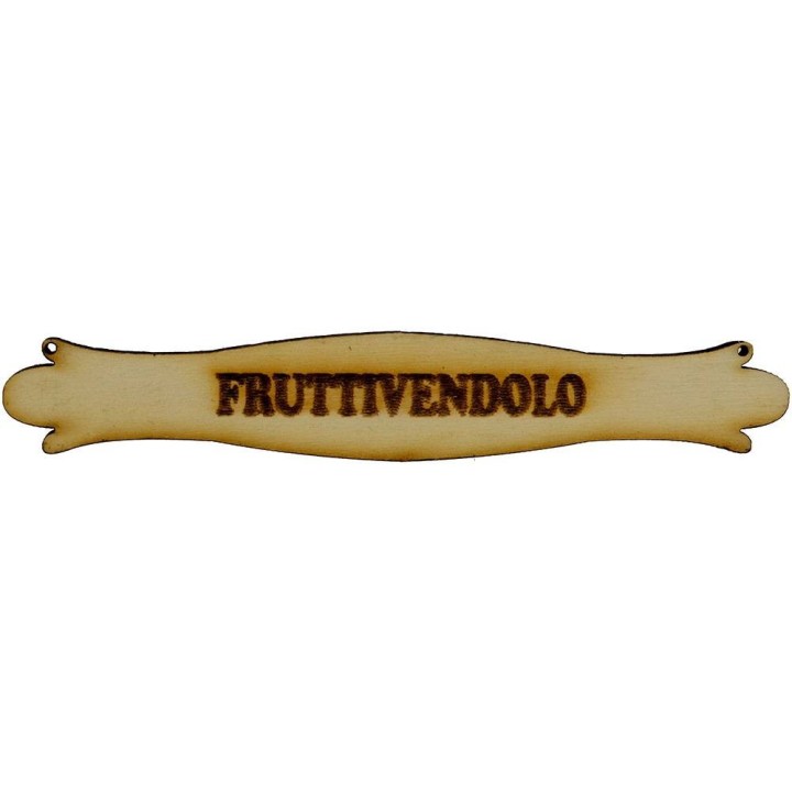 Nativity scene sign in wood 10.5x1.7 cm available with writing: