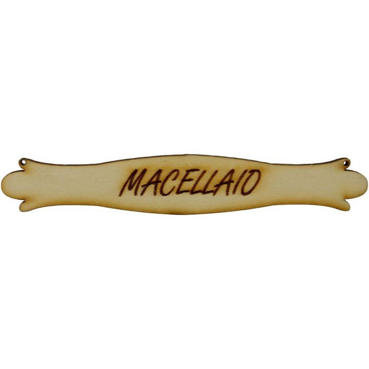 Nativity scene sign in wood 10.5x1.7 cm available with writing: