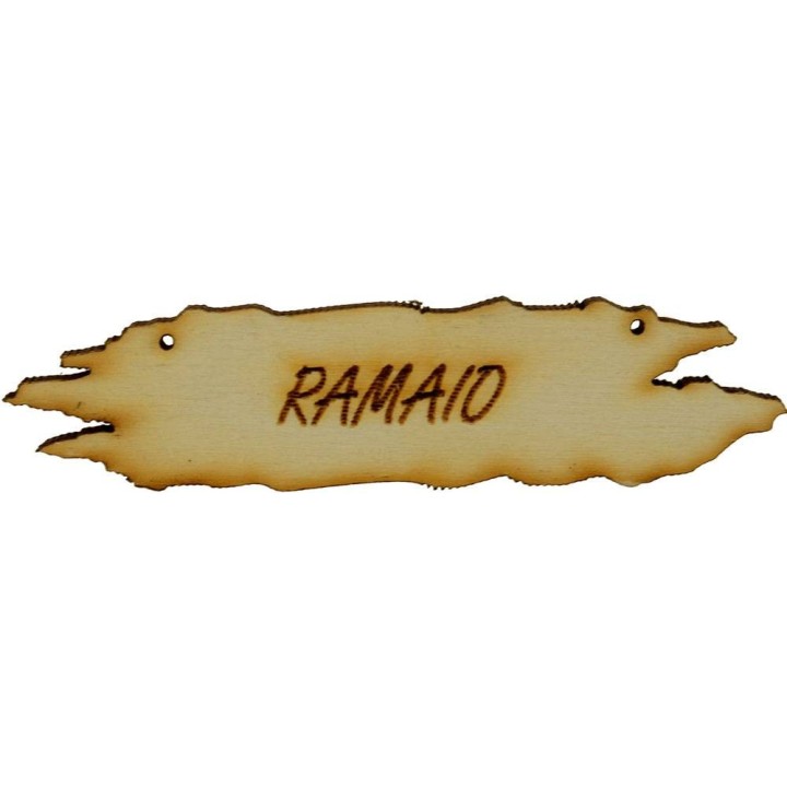 Wooden sign for nativity scene 8.5x1.8 cm available in the