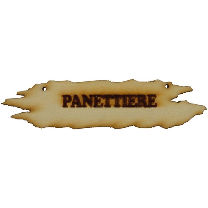 Wooden sign for nativity scene 8.5x1.8 cm available in the