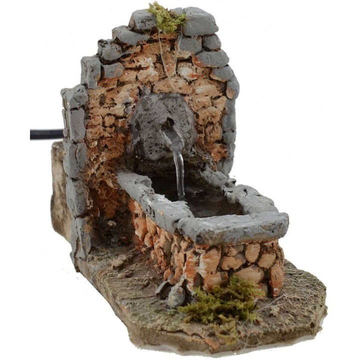 Fuente para belén de resina funcional de 16x8x11 cm h.