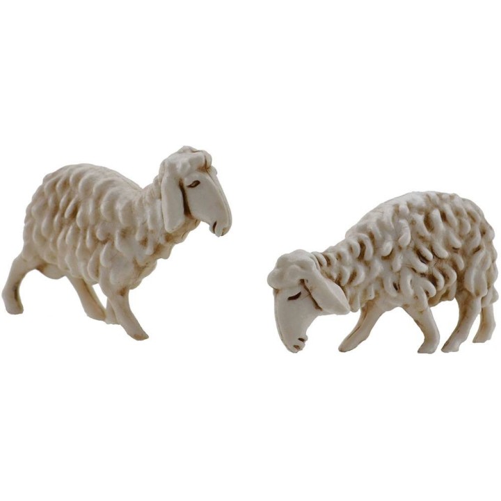 Set 2 statue e 2 pecore per presepe child 7 cm Landi Moranduzzo