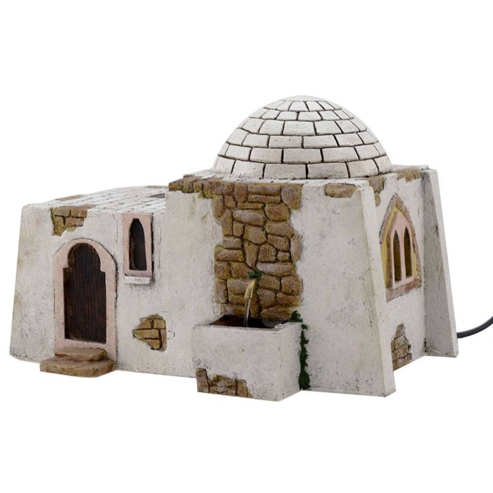 Casa árabe con fuente funcional de 25x18x16,5 cm h.