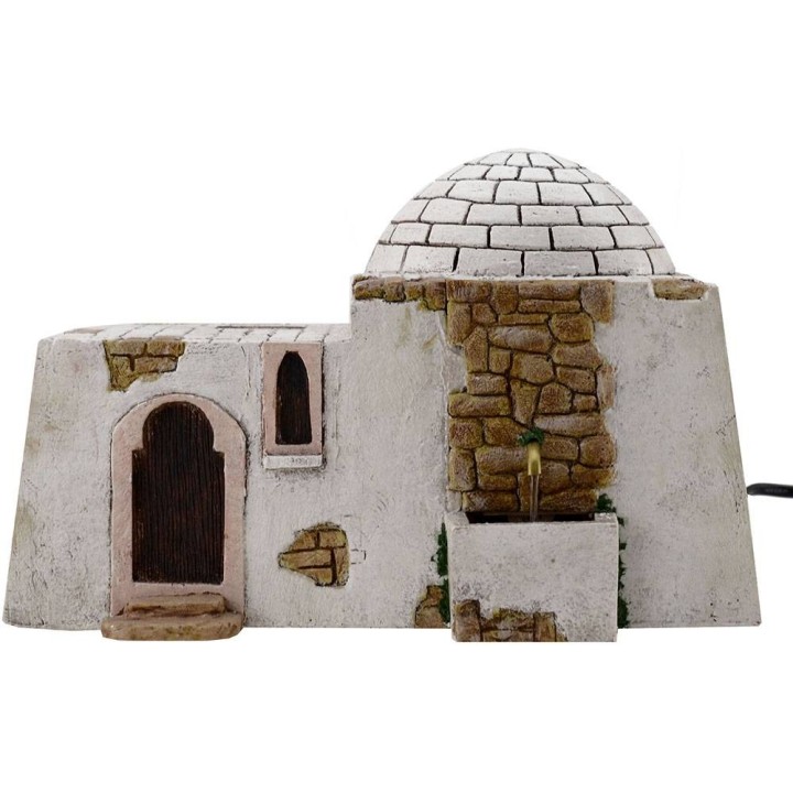 Arab house with working fountain 25x18x16.5 cm h.