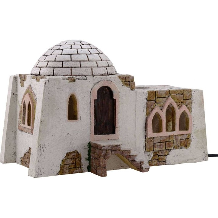 Arab house with working fountain 25x18x16.5 cm h.