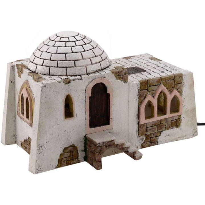 Arab house with working fountain 25x18x16.5 cm h.